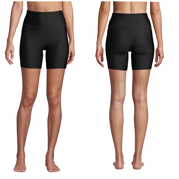 Lands' End Swim Lands End Swim Shorts Black High Waist Poshmark
